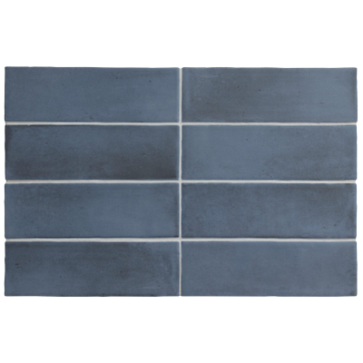 ÉCHANTILLON Terravito Ardeno Koko pour carrelage mural et de sol - 150x50cm - 8mm - Bleu foncé