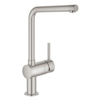 GROHE Minta Keukenkraan - hoog - l uitloop - supersteel geborsteld