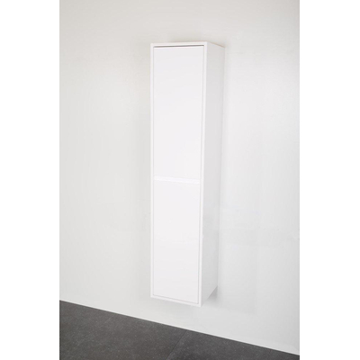 Saniclass New Future badkamerkast 160x35x35cm met 2 greeploze links- en rechtsdraaiende deuren MDF hoogglans Wit