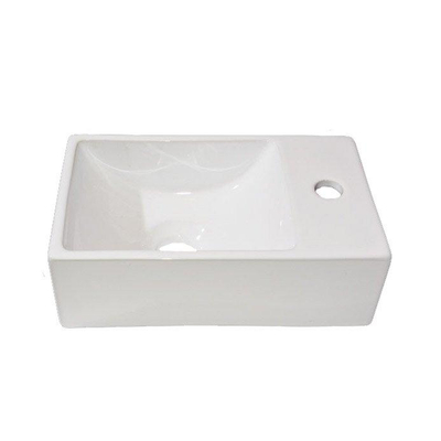 Best Design Wonder Lavabo WC 29x18x9.5cm 1 trou pour robinetterie droite céramique blanc OUTLET