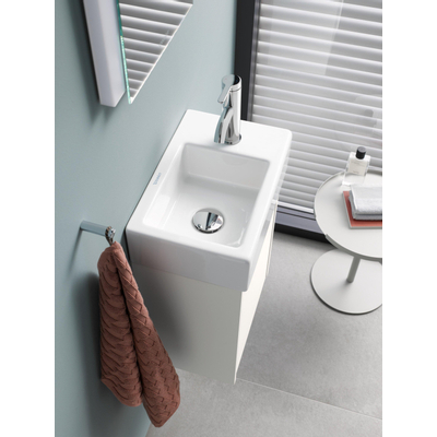 Duravit ketho 2 meuble sous lavabo avec 1 porte 36.4x23.8x44cm gauche, avec poignée blanc anthracite super mat