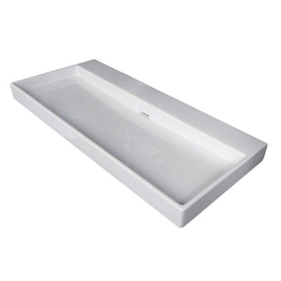 INK Urban Lavabo 100x45x8cm 1 vasque 1 trou de robinet avec siphon Porcelaine Blanc