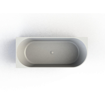 Arcqua Pinto baignoire îlot semi-encastrée 170x73cm mat blanc gauche