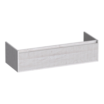 BRAUER Hope Wavy wastafelonderkast 120 2 softclose lades - greeploos - 2 sifon uitsparingen - Forest Seashell