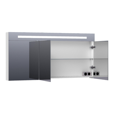 BRAUER Promise Deluxe spiegelkast – 59x70x15 cm – directe LED – rechtsdraaiende – Wit mat
