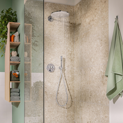 Grohe Precision SmartControl inbouw regendoucheset – thermostatisch – Ø31 cm ronde hoofddouche – rechte wandarm – chroom