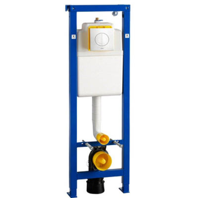 Villeroy & Boch O.novo Pack WC à fond plat avec abattant basic réservoir Wisa et Argos Bouton blanc