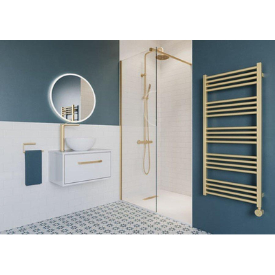 Crosswater MPRO Radiateur sèche-serviettes électrique - 115x50cm - 400 Watt - laiton brossé (or)