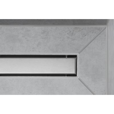 Hansgrohe RainDrain Match Douchegoot - 90cm - hoogte verstelbaar frame - brushed stainless steel