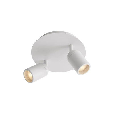 QAZQA Ducha - 2 lamp - inclusief dimbare led lampen - IP65 - Rond - Wit