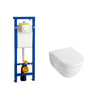 Villeroy & Boch Subway 2.0 Pack WC compact - fermeture douce - réservoir encastré Wisa XS - panneau de commande Argos - blanc