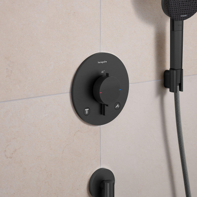 Hansgrohe Ecostat Comfort S inbouwthermostaat voor 2 functies Brushed Black Chrome