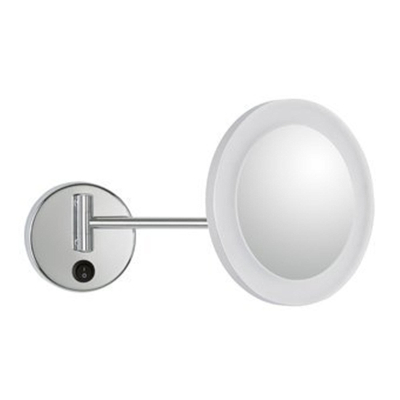 Plieger scheerspiegel zwenkbaar met LED verlichting Ø20cm wandmodel chroom SHOWROOMMODEL