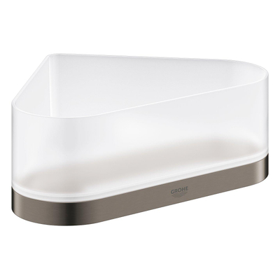 GROHE Selection receveur de douche en verre avec support modèle d'angle graphite dur brossé