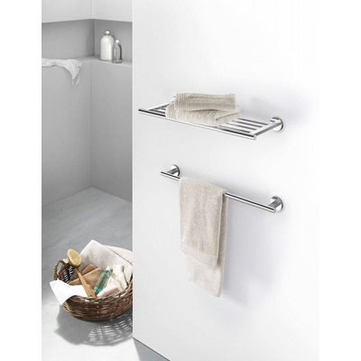 Zack SCALA Handdoekhouder - 66cm - enkel - hoogglans RVS