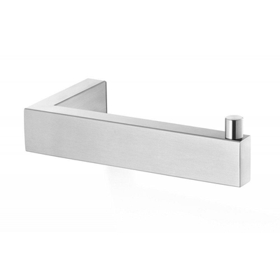 Zack LINEA Porte-rouleau de papier toilette - 15cm - forme en L - inox brossé mat