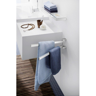 Zack LINEA Porte-serviettes - 45cm - double - pivotant - inox brossé mat