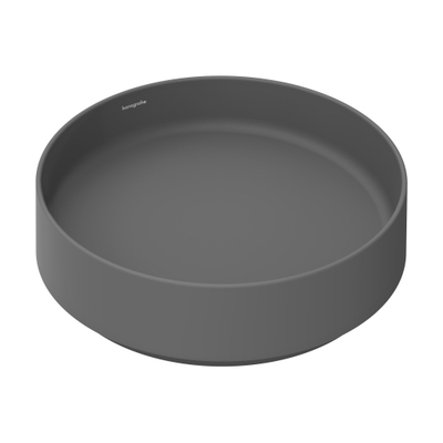 Hansgrohe Xuniva Vasque à poser - 40x40cm - ronde - sans trou de robinetterie - sans trop-plein - gris ardoise mat