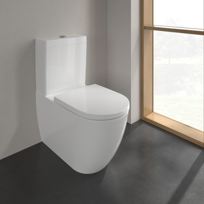 Villeroy & Boch Subway 3.0 Pack WC Sur Pied - 71cm - chasse à rotation - à fond creux - sans bride - sans réservoir - blanc alpin