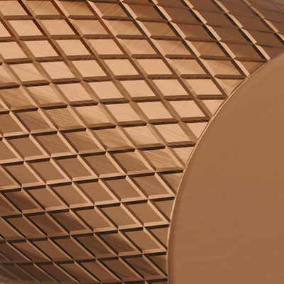 BRAUER Copper Carving Robinet d'arrêt d'angle - G1/2 - flexible - Cuivre brossé