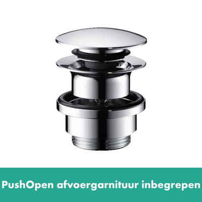 Hansgrohe Finoris Eengreeps bidetkraan - met afvoerplug - hoogglans chroom
