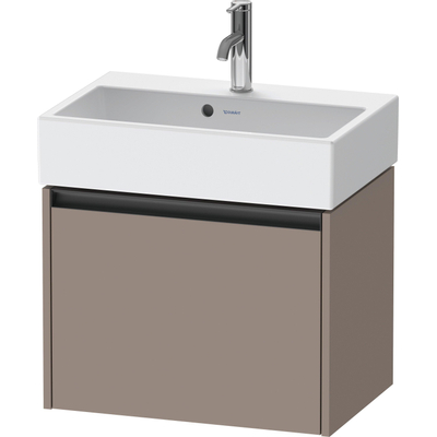 Duravit Ketho.2 Wastafelonderbouwkast - met 1 lade - 58.4x39x44cm - met greep antraciet - basalt mat