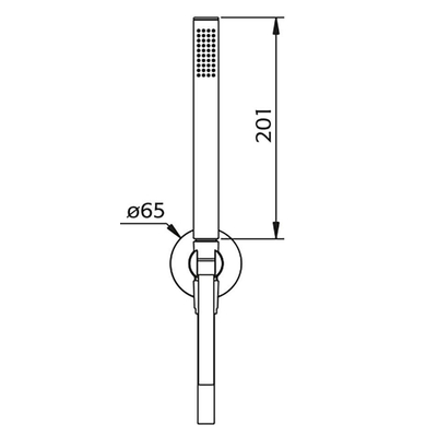 Xenz Basic - ensemble douchette avec entrée murale noir mat