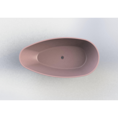 Arcqua Lima baignoire îlot 170x86x54cm marbre coulé mat rose