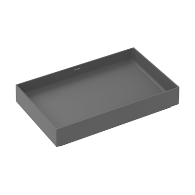 Hansgrohe Xuniva opzetwaskom - 65x40x12cm - rond - slate matt (grijs)