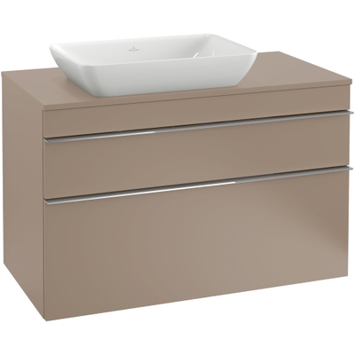 Villeroy & Boch venticello semi - inbouw opzetwastafel - zonder kraangat - 55x36cm - met overloop - White Alpine (glans wit)