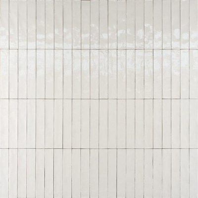 Marazzi Luz Vloer- en wandtegel - 5X30cm - 10mm - Rechthoek - Bianco Glans