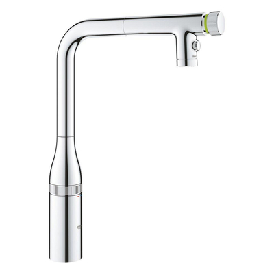 Grohe Essence smartcontrol keukenkraan L-uitloop dual spray chroom
