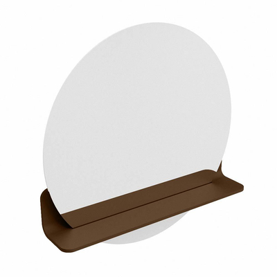 Mondiaz SPOT Miroir de salle de bains - rond 60cm - tablette de miroir - couleur Rust