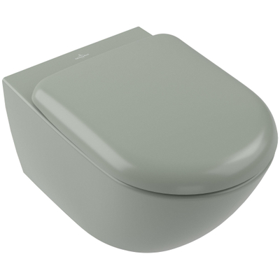 Villeroy & Boch Antao Cuvette profonde - sans bride de rinçage - à suspendre au mur - avec TwistFlush - Morning Green CeramicPlus