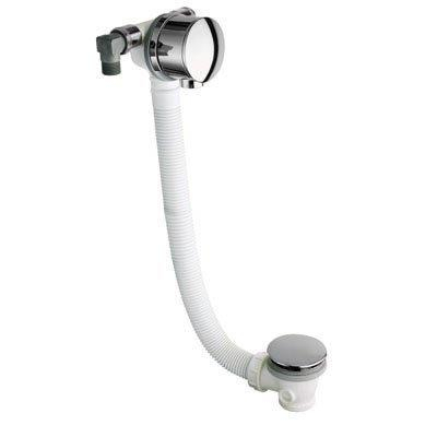 Crosswater Bath Fill Badafvoer - 90cm - verlengd - 52mm - klikwaste - badvuller - overloop - hoogglans chroom