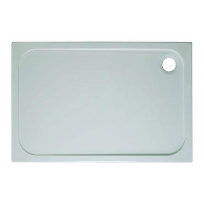 Crosswater Shower Tray douchebak 90x140x4.5cm exclusief afvoer 90mm met antikalkbehandeling stone resin wit