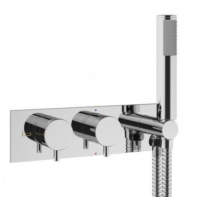 Crosswater MPRO Inbouwdouchekraan - 27.5x12cm - thermostatisch - met handdoucheset - hoogglans chroom