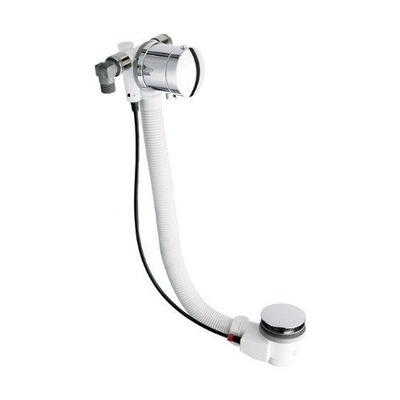 Crosswater Bath Fill Badafvoer - inclusief badvuller - met klikwaste of draaiwaste - hoogglans chroom
