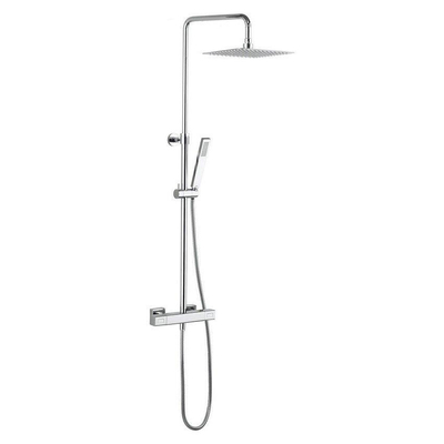 Crosswater Atoll Multivalve Doucheset - met thermostatische kraan - hoofddouche 36x24cm en handdouche - met douc - hoogglans chroom