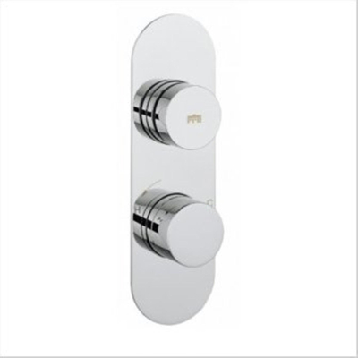 Crosswater Dial Douchekraan - inclusief inbouwdeel - verticaal - 2 knoppen - hoogglans chroom
