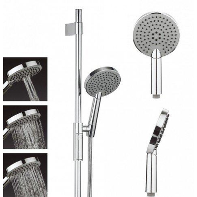 Crosswater Ethos ensemble barre de douche avec douchette diamètre 8cm 3 jets chrome
