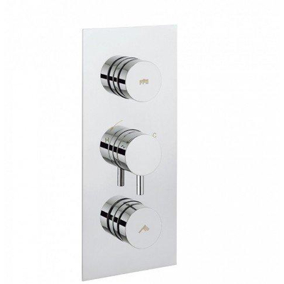 Crosswater Dial Douchekraan - met inbouwdeel verticaal - met omstel - hoogglans chroom