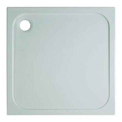 Crosswater Showertray Shower Tray douchebak - 90x90x4.5cm vierkant - met antikalkbehandeling afvoer - 90mm - wit