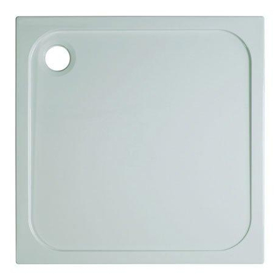 Crosswater Shower Tray receveur de douche - 76x76x4.5cm - carré - traitement anticalcaire - vidage 90mm - blanc