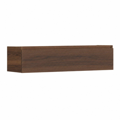 HR meubles de salle de bain Matrix meuble sous lavabo - 120x44.8x30cm - façade 3D - 1 tiroir - sans poignée avec bande de prise - chêne foncé