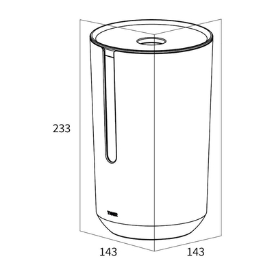 Tiger Tess Reserverolhouder met deksel vrijstaand Wit Lichtgrijs