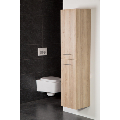 BRAUER Trust armoire de salle de bains - 160x35x35cm - sans poignées rapportées avec 2 portes ouvrant à gauche ou à droite Sunlit