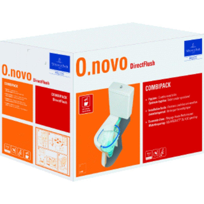 Villeroy & Boch O.novo combipack - met wandcloset - PK DirectFlush reservoir closetzitting - softclose wit