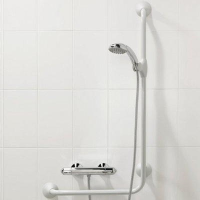 Handicare Handicare Linido barre d'appui murale 90° 50x100cm modèle A inox blanc