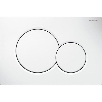 QeramiQ Salina Toiletset - rimless - diepspoel - softclose - quickrelease zitting - Geberit Sigma20 bedieningsplaat RVS geborsteld - geborsteld wit